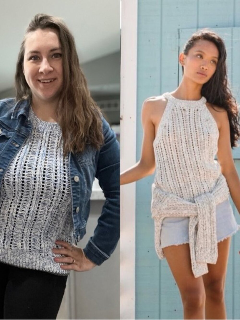 Duffy | Moon Cornflower Sweater Chunky Knit Sleeveless Pullover | Size Medium